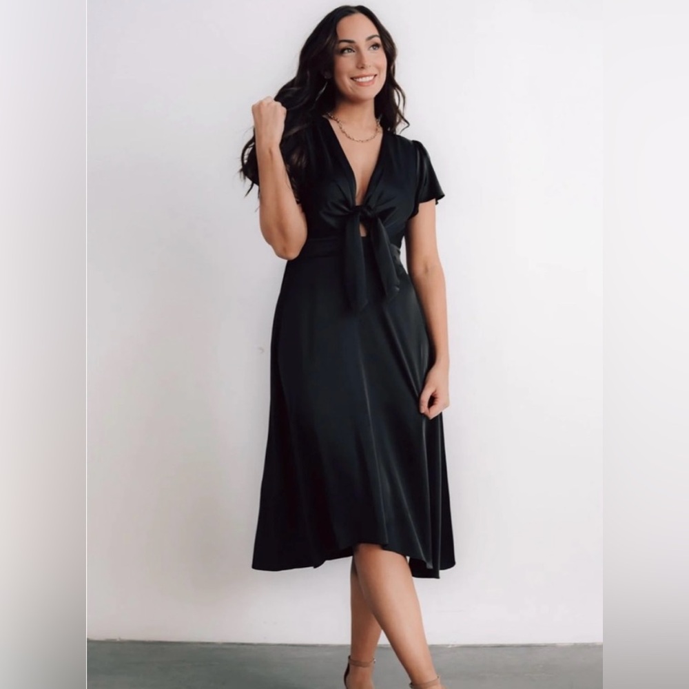 Baltic Born Satin Poppy Midi Dress
